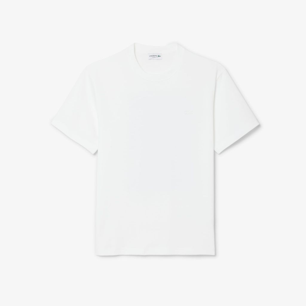 Áo Thun Lacoste Nam Dáng Cổ Điển Chất Liệu Jersey In Hình