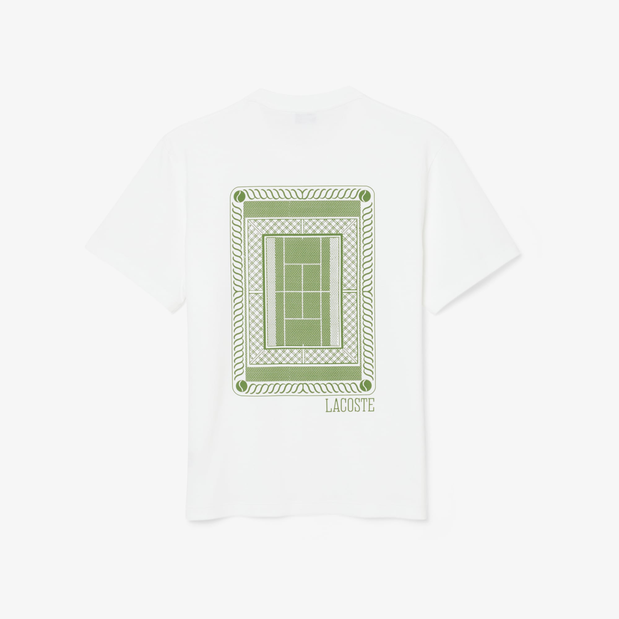 Áo Thun Lacoste Nam Dáng Cổ Điển Chất Liệu Jersey In Hình