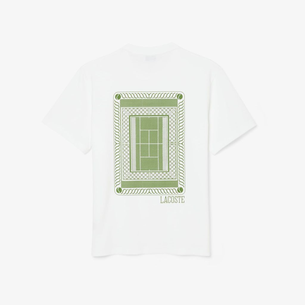 Áo Thun Lacoste Nam Dáng Cổ Điển Chất Liệu Jersey In Hình