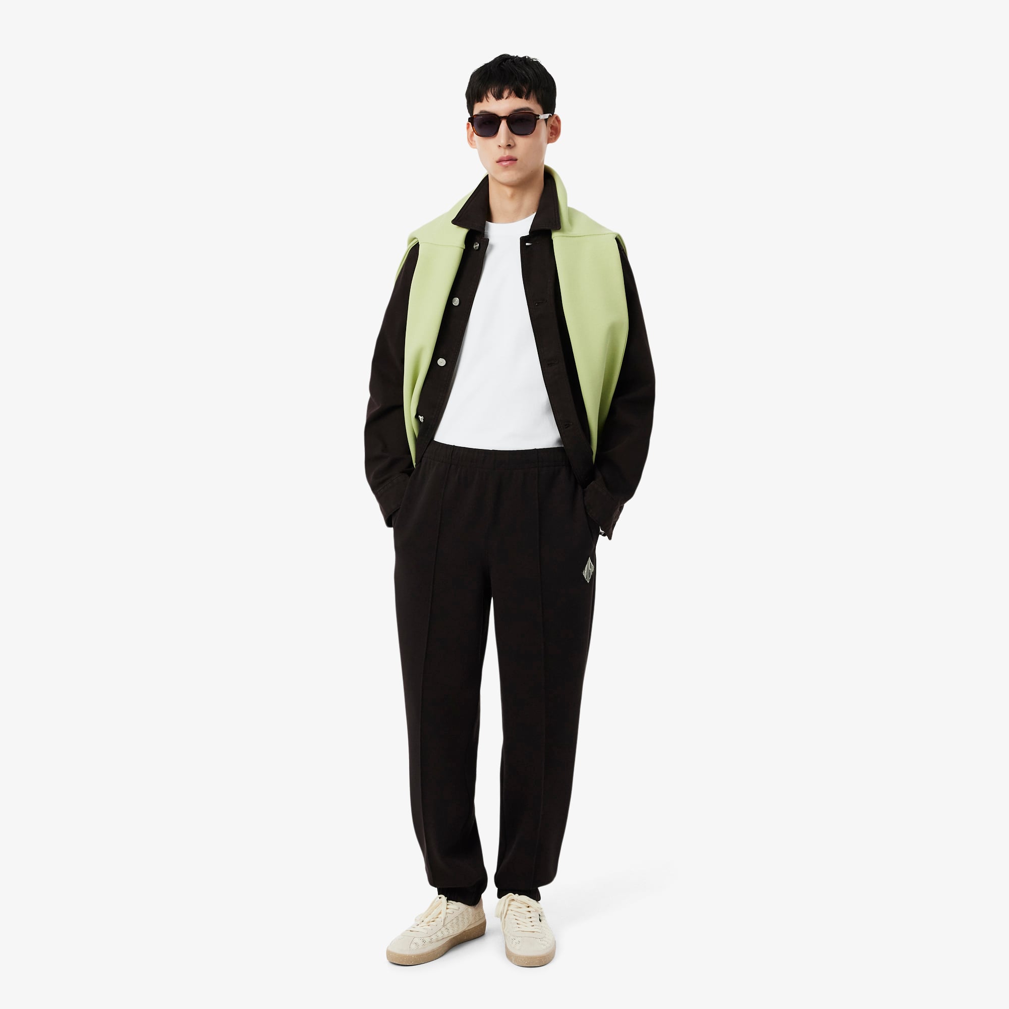Áo Thun Lacoste Nam Dáng Cổ Điển Chất Liệu Jersey In Hình