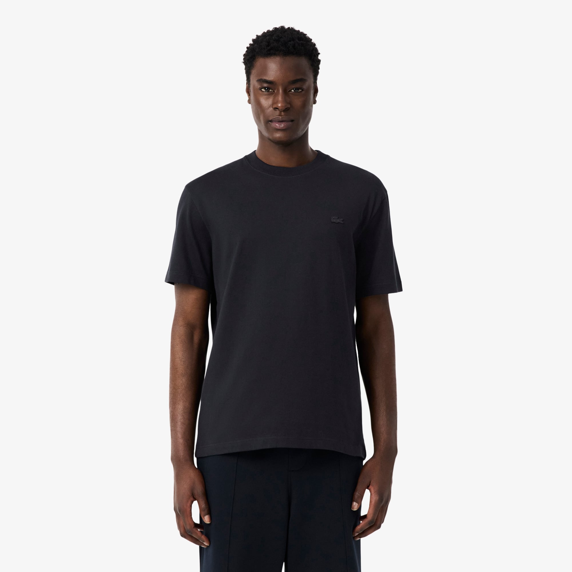 Áo Thun Lacoste Nam Dáng Cổ Điển Chất Liệu Jersey In Hình