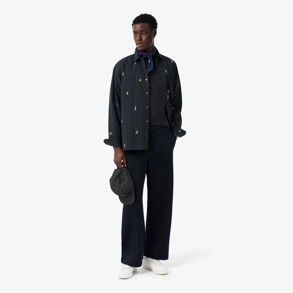 Áo Thun Lacoste Nam Dáng Cổ Điển Chất Liệu Jersey In Hình