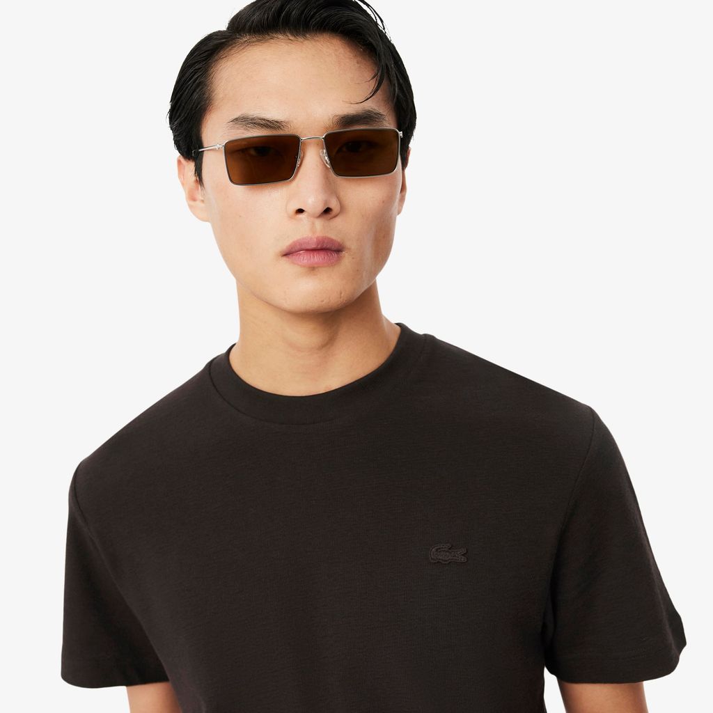 Áo Thun Lacoste Nam Dáng Cổ Điển Chất Liệu Jersey Dập Nổi