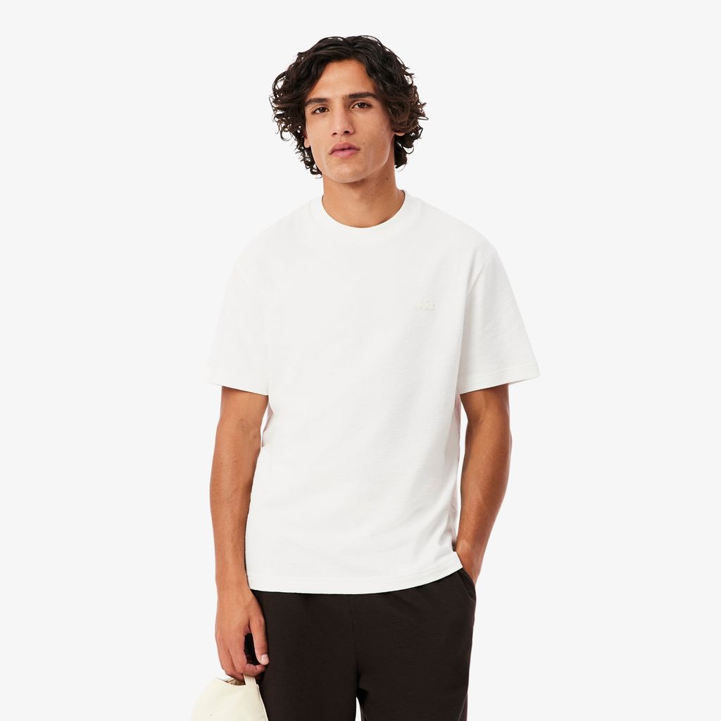 Áo Thun Lacoste Nam Dáng Cổ Điển Chất Liệu Jersey Dập Nổi