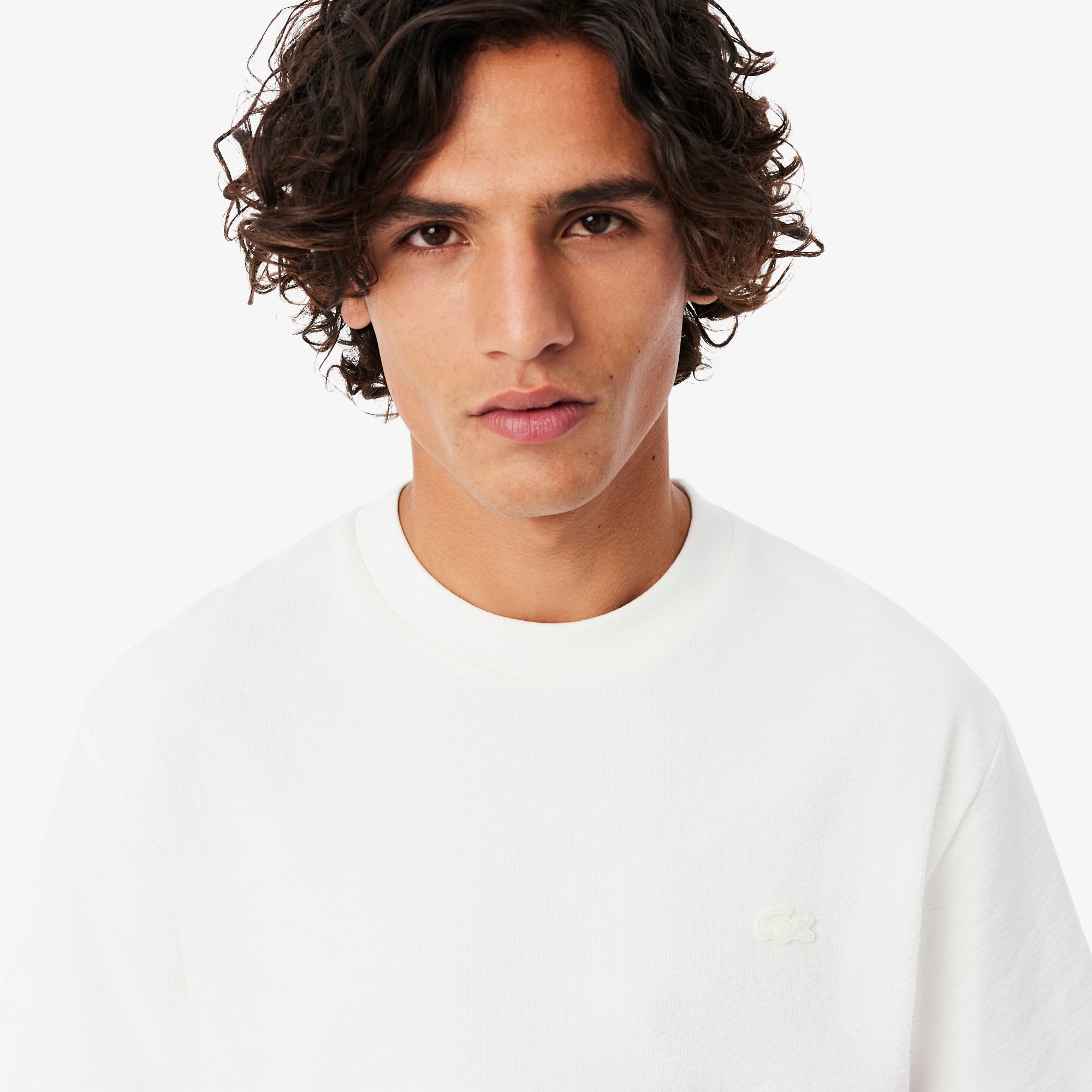 Áo Thun Lacoste Nam Dáng Cổ Điển Chất Liệu Jersey Dập Nổi