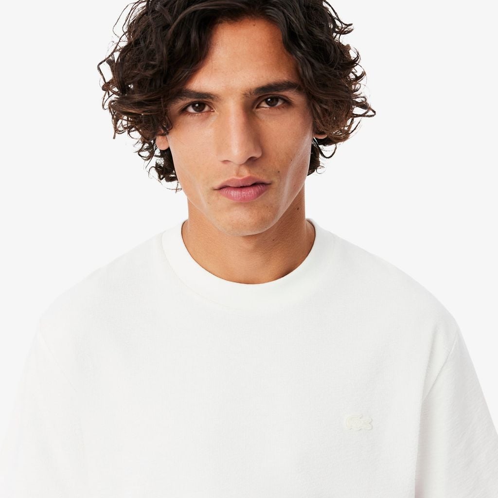 Áo Thun Lacoste Nam Dáng Cổ Điển Chất Liệu Jersey Dập Nổi