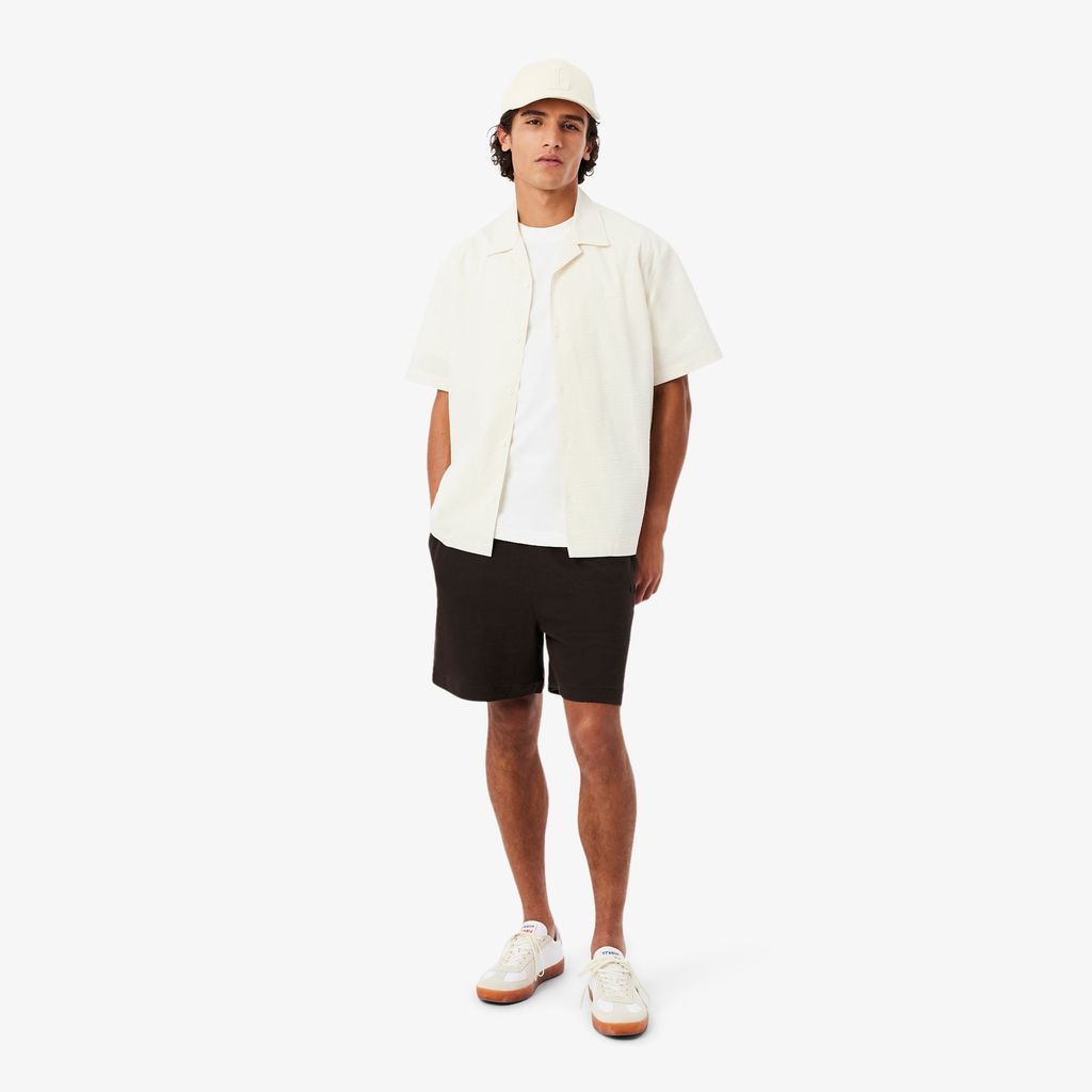 Áo Thun Lacoste Nam Dáng Cổ Điển Chất Liệu Jersey Dập Nổi