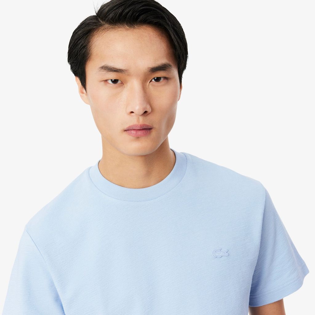Áo Thun Lacoste Nam Dáng Cổ Điển Chất Liệu Jersey Dập Nổi