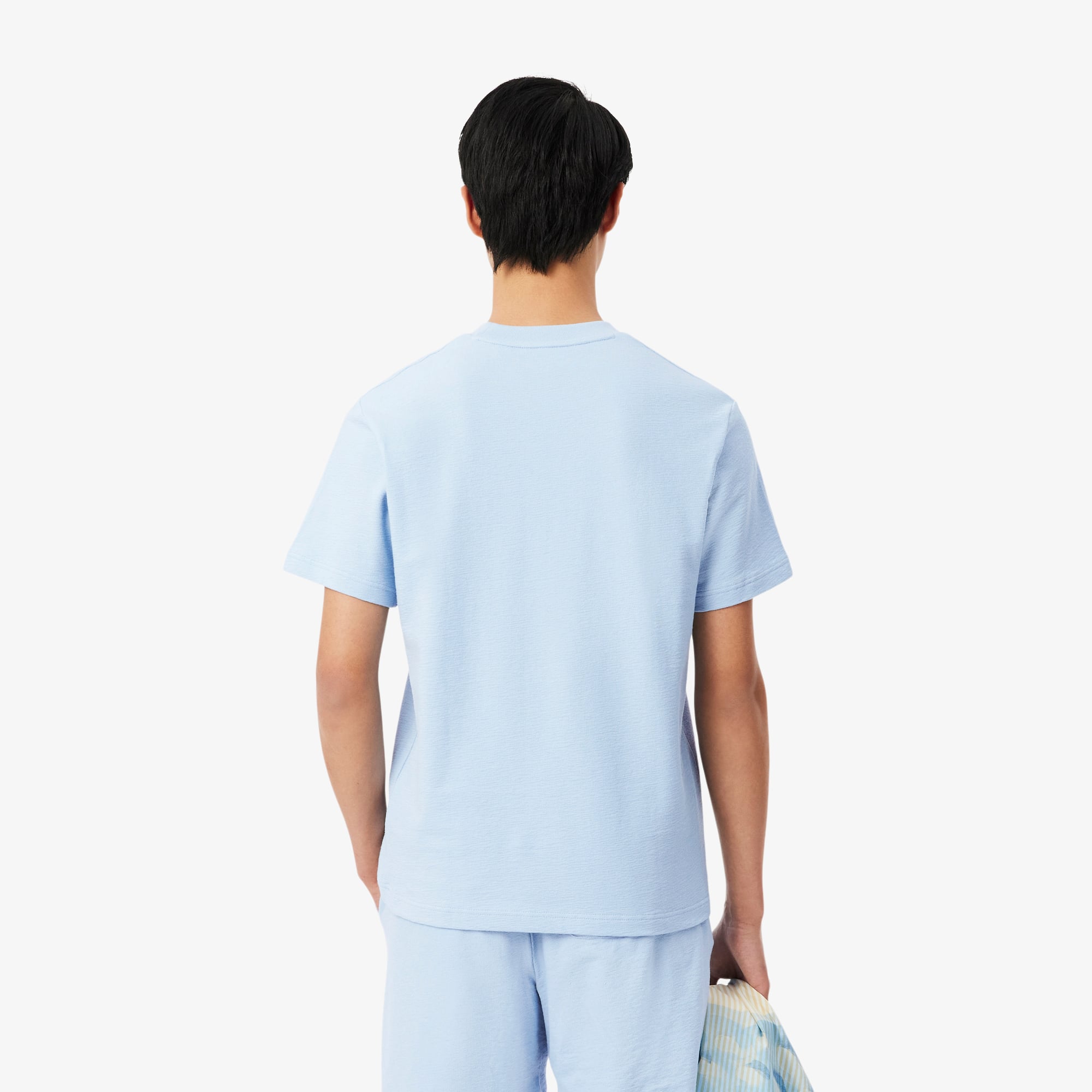 Áo Thun Lacoste Nam Dáng Cổ Điển Chất Liệu Jersey Dập Nổi
