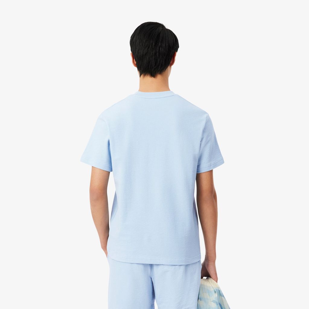 Áo Thun Lacoste Nam Dáng Cổ Điển Chất Liệu Jersey Dập Nổi