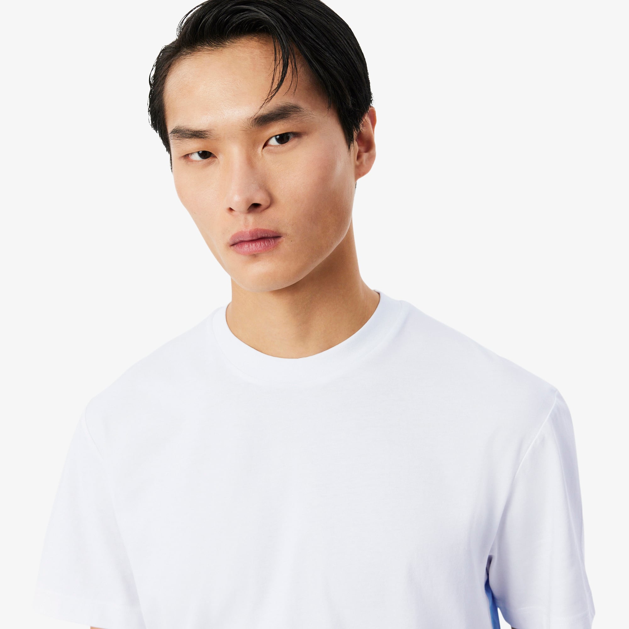 Áo Thun Lacoste Nam Dáng Cổ Điển Chất Liệu Cotton In Hình