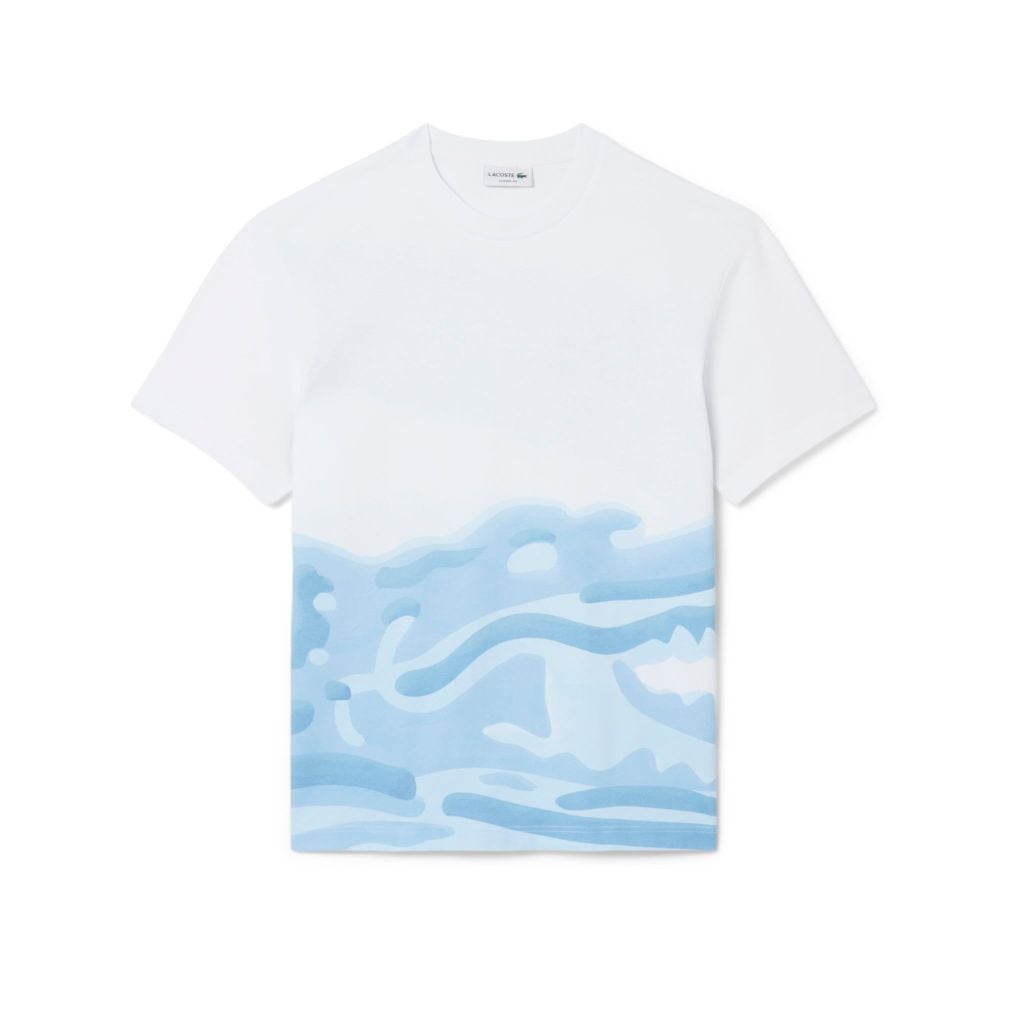 Áo Thun Lacoste Nam Dáng Cổ Điển Chất Liệu Cotton In Hình