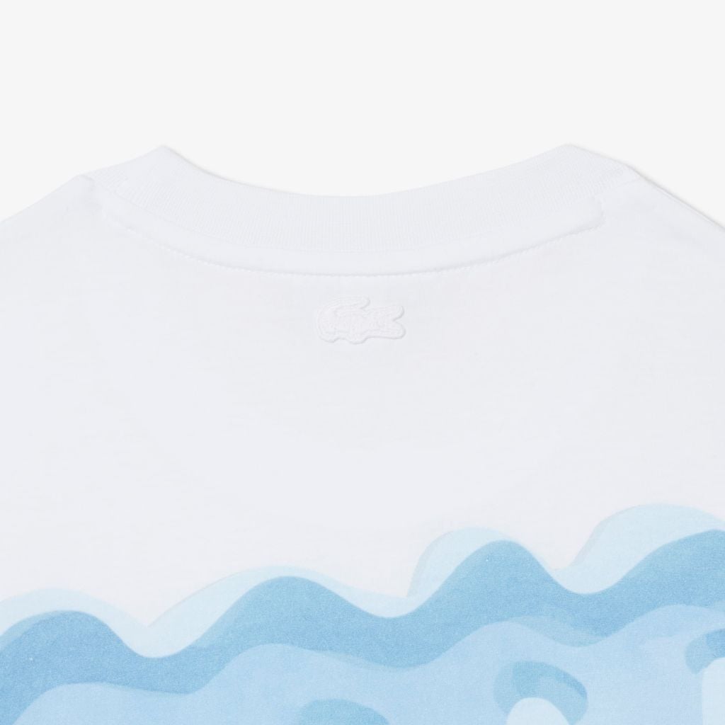 Áo Thun Lacoste Nam Dáng Cổ Điển Chất Liệu Cotton In Hình