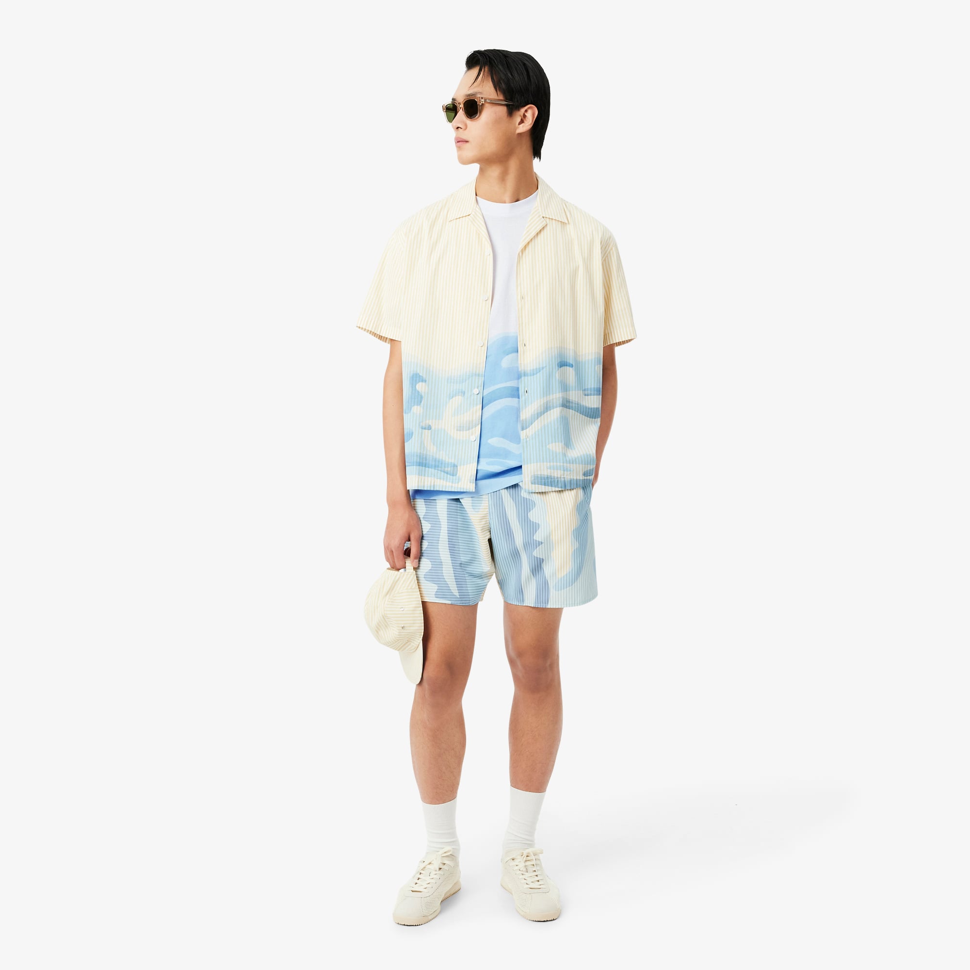 Áo Thun Lacoste Nam Dáng Cổ Điển Chất Liệu Cotton In Hình