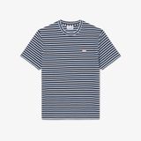 Áo Thun Lacoste Nam Dáng Cổ Điển Chất Liệu Cotton Kẻ Sọc Dập Nổi