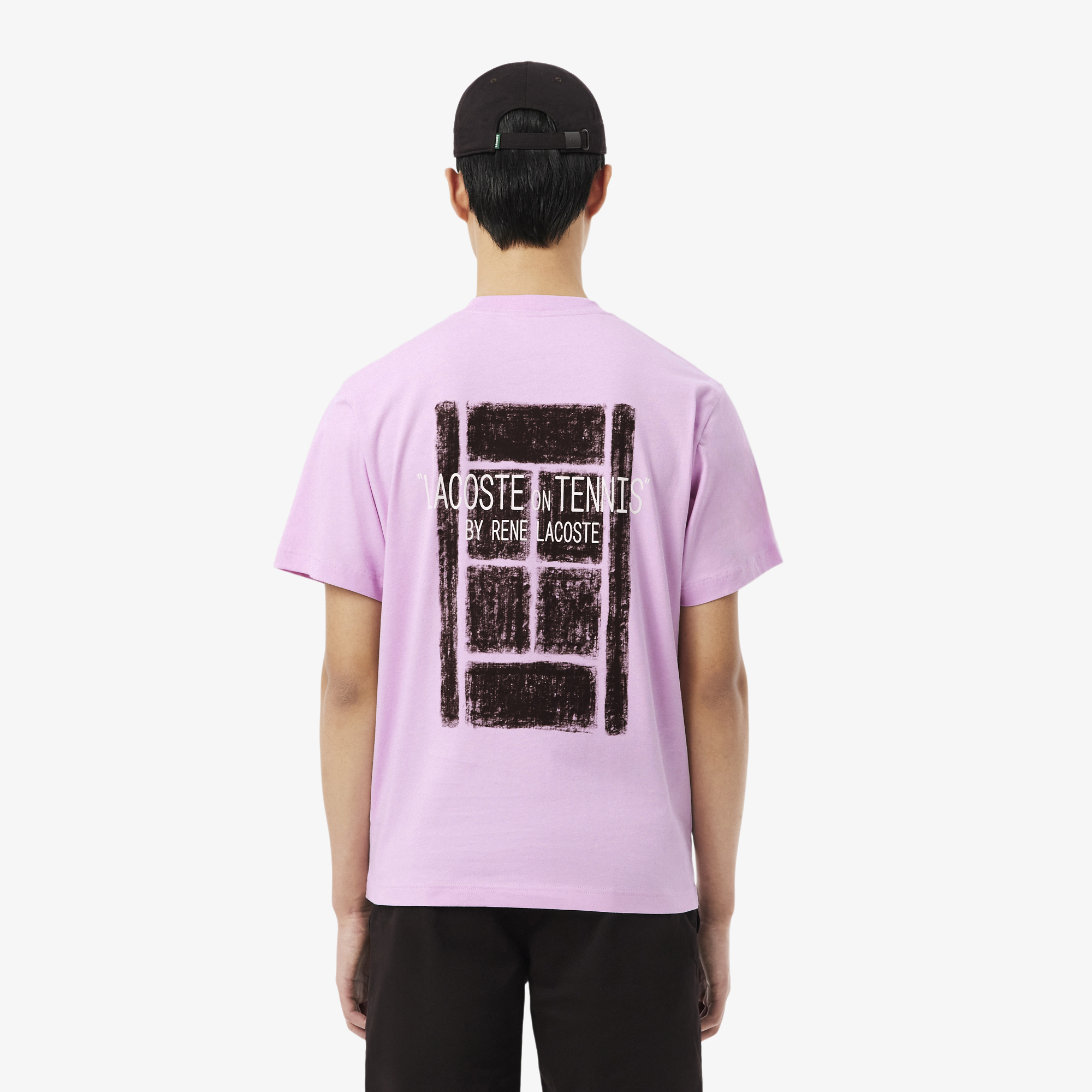Áo Thun Lacoste Nam Dáng Suông Chất Liệu Cotton In Hình