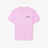Áo Thun Lacoste Nam Dáng Suông Chất Liệu Cotton In Hình