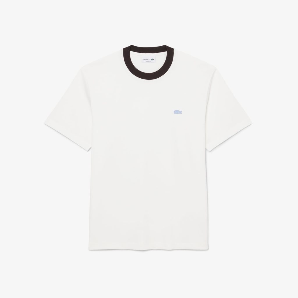 Áo Thun Lacoste Nam Dáng Cổ Điển Chất Liệu Cotton Họa Tiết Color-Block