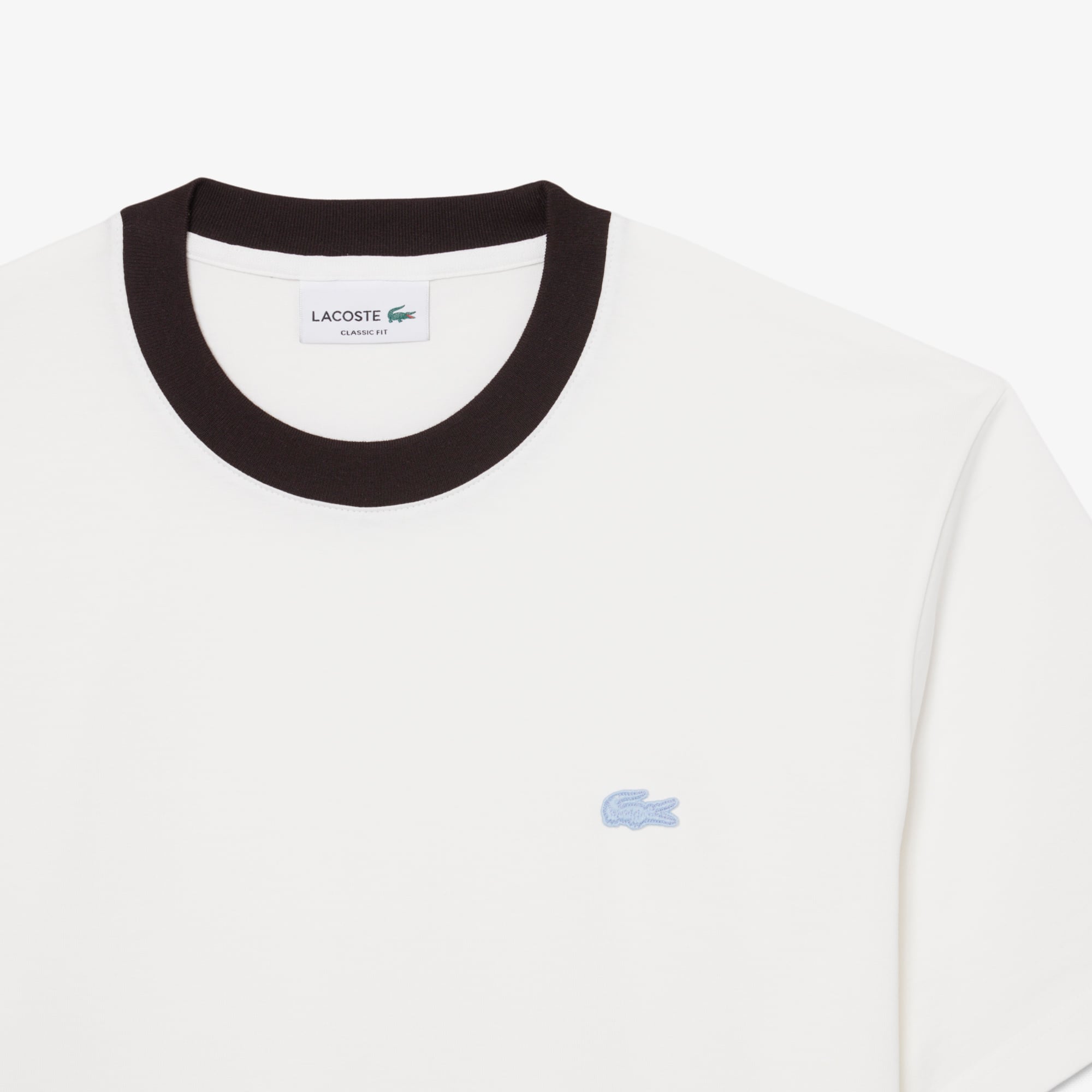 Áo Thun Lacoste Nam Dáng Cổ Điển Chất Liệu Cotton Họa Tiết Color-Block