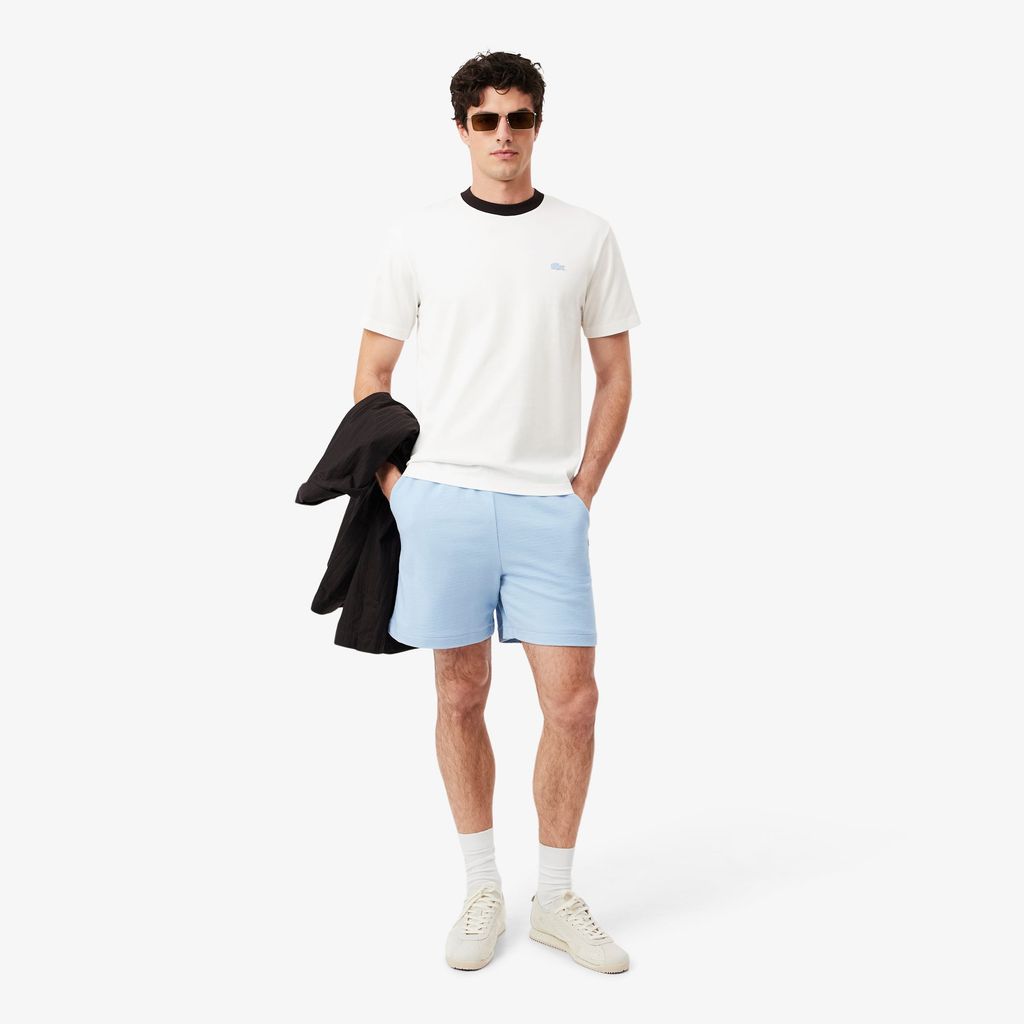 Áo Thun Lacoste Nam Dáng Cổ Điển Chất Liệu Cotton Họa Tiết Color-Block