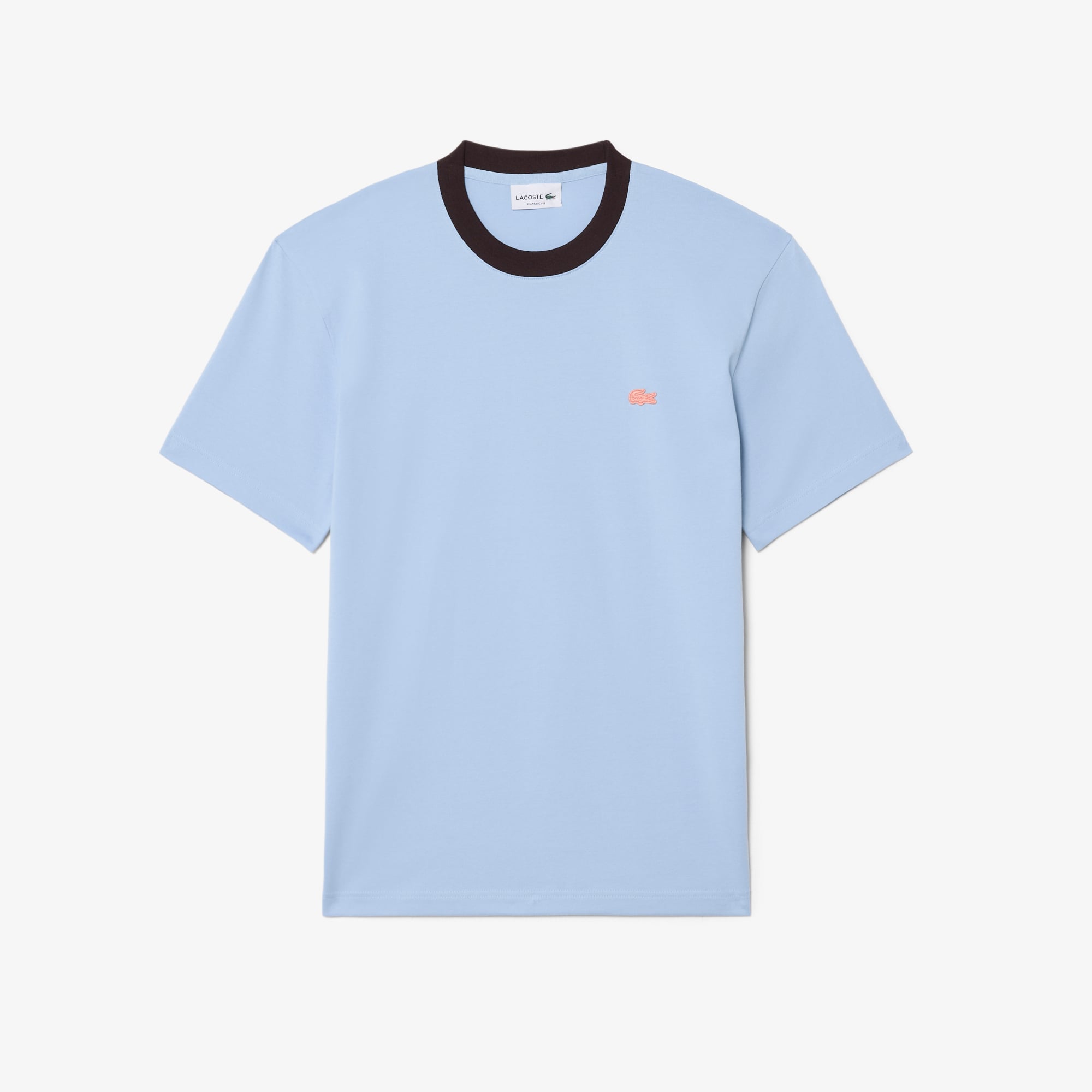 Áo Thun Lacoste Nam Dáng Cổ Điển Chất Liệu Cotton Họa Tiết Color-Block