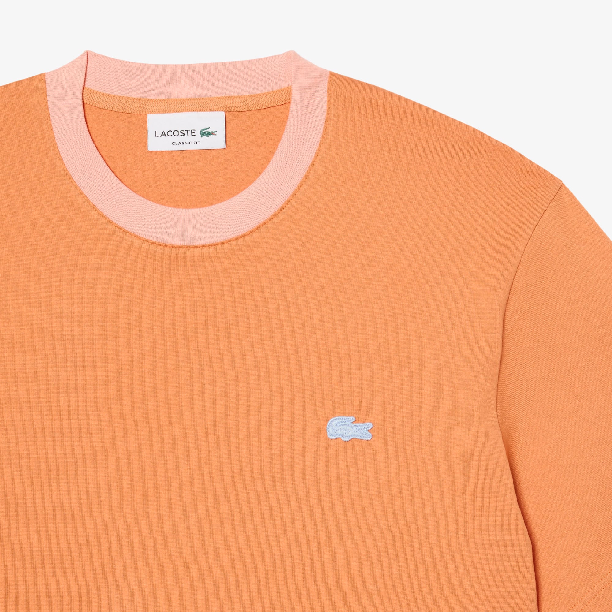 Áo Thun Lacoste Nam Dáng Cổ Điển Chất Liệu Cotton Họa Tiết Color-Block