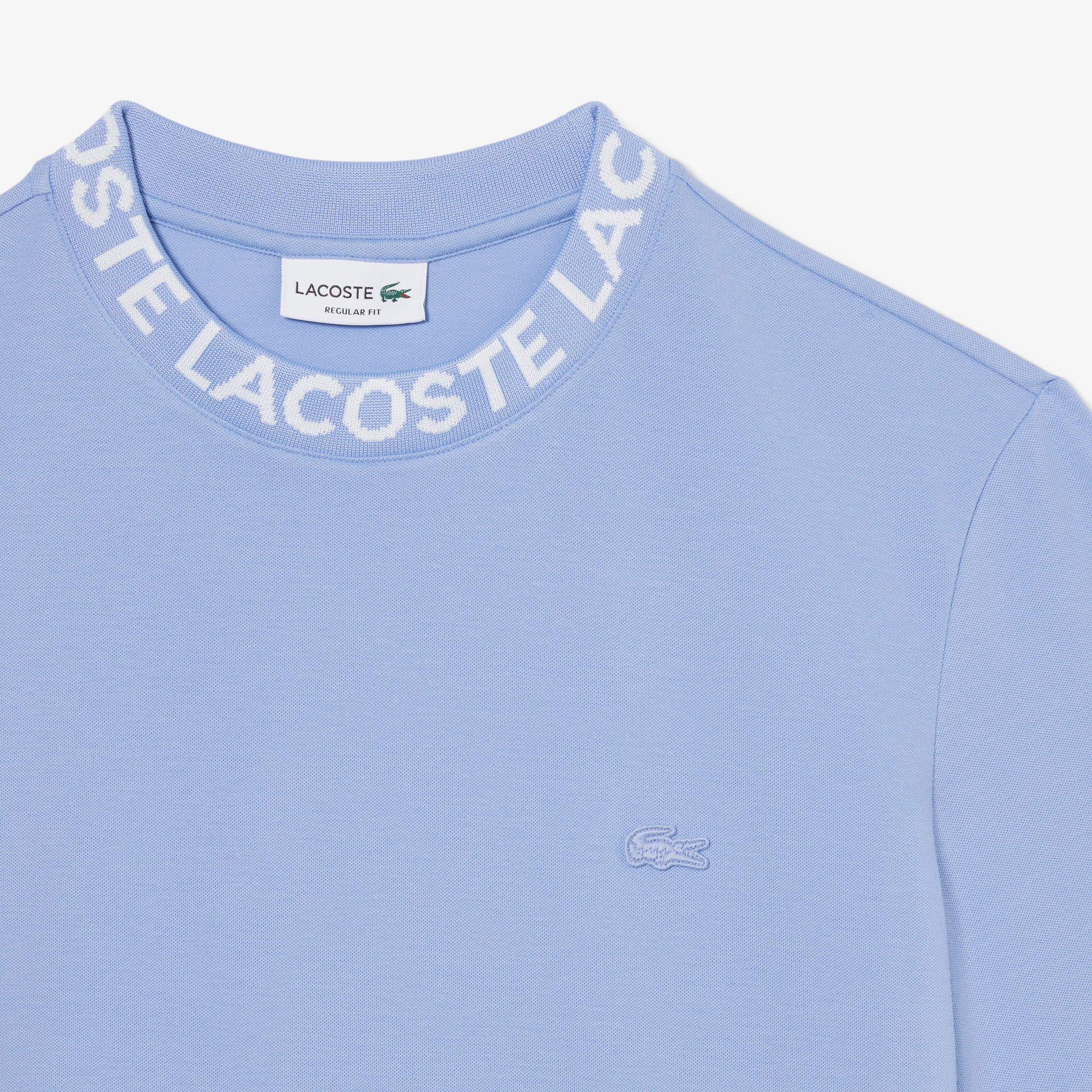 Áo Thun Lacoste Nam Dáng Suông Chất Liệu Co Giãn Có Cổ Dệt Jacquard