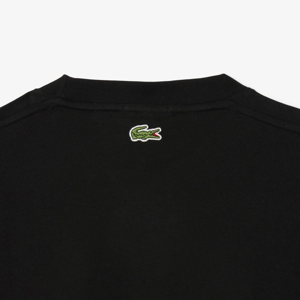 Áo Thun Lacoste Unisex Chất Liệu Cotton Họa Tiết In