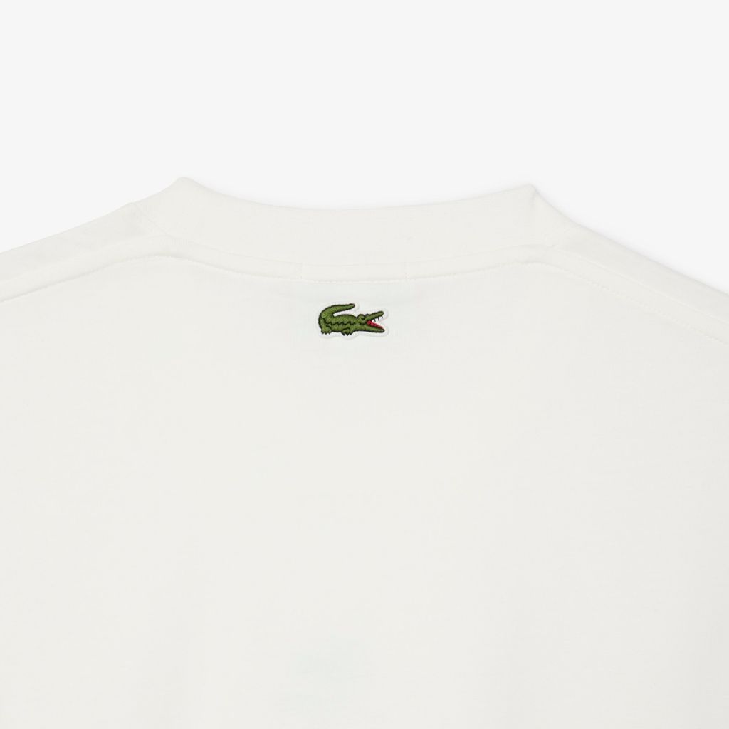 Áo Thun Lacoste Unisex Chất Liệu Cotton Họa Tiết In