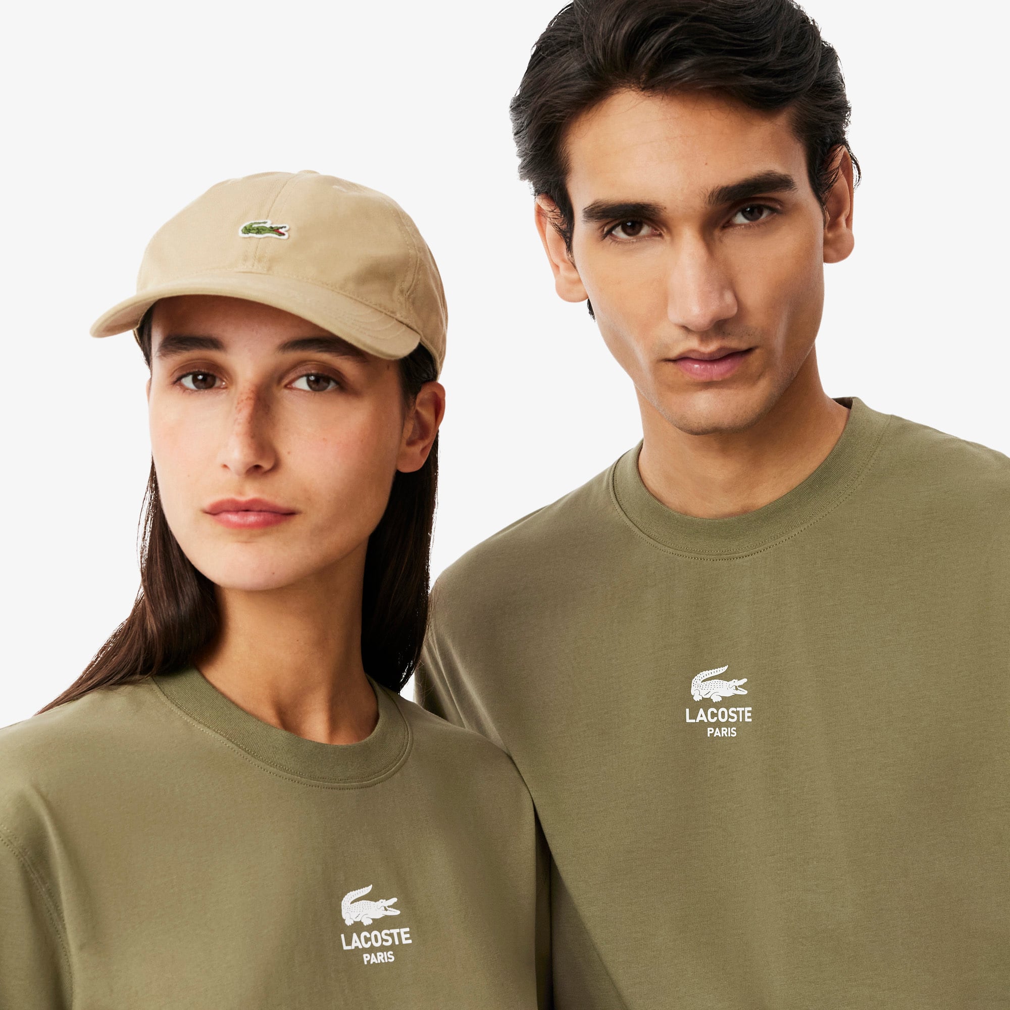 Áo Thun Lacoste Unisex Chất Liệu Cotton Họa Tiết In