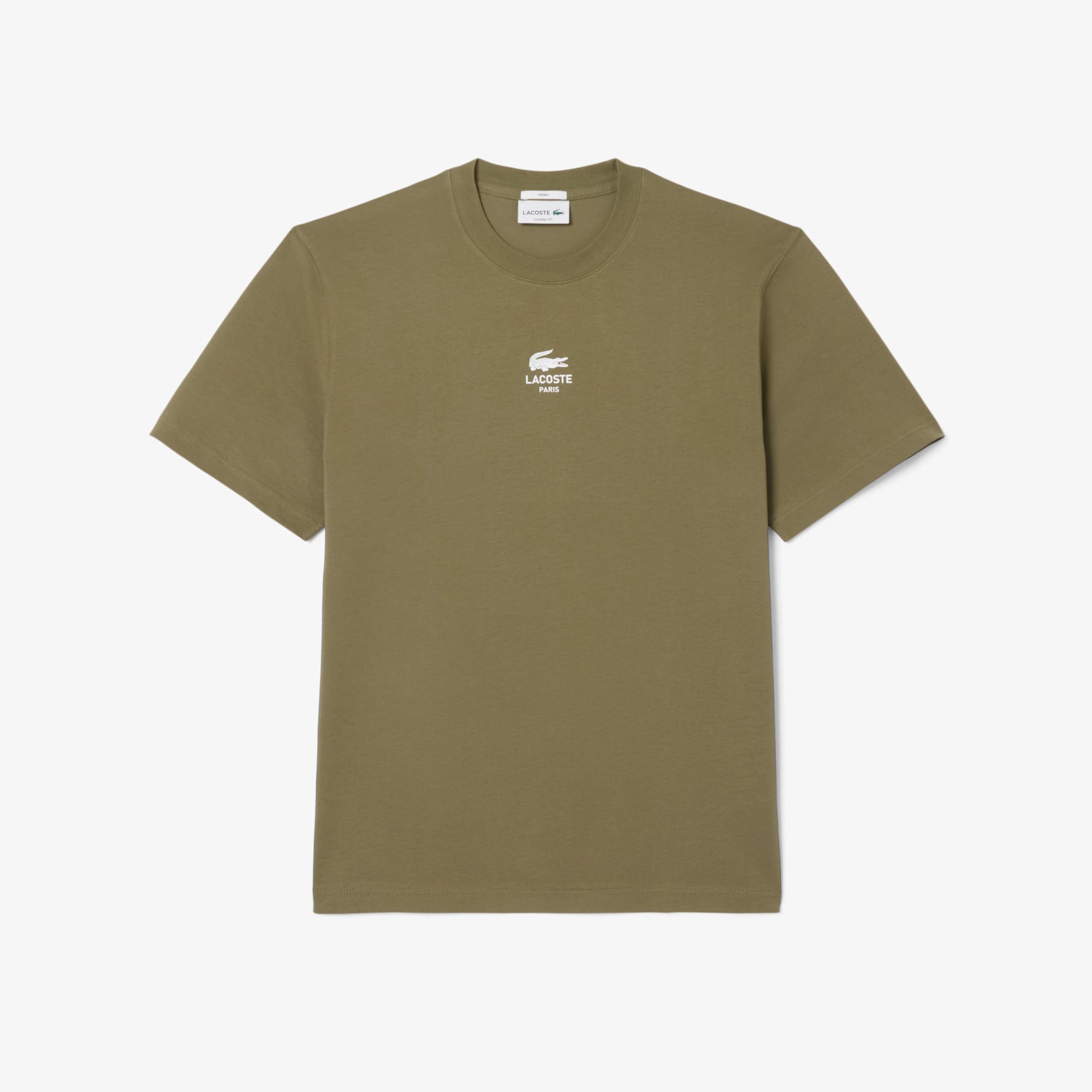 Áo Thun Lacoste Unisex Chất Liệu Cotton Họa Tiết In