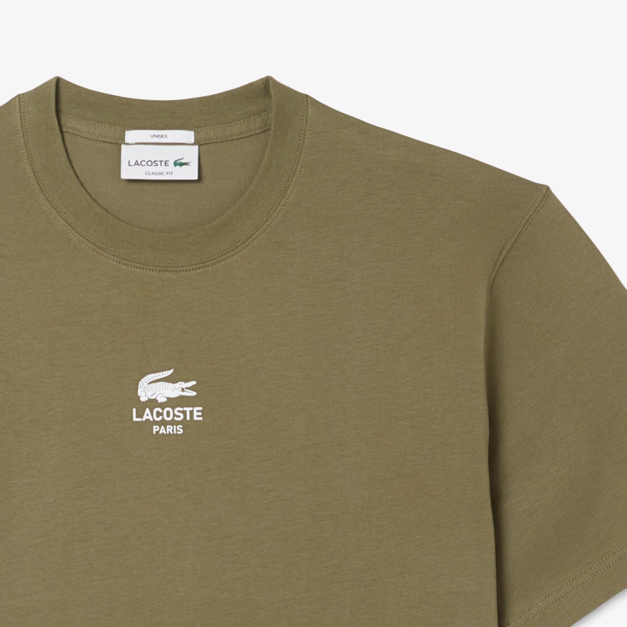 Áo Thun Lacoste Unisex Chất Liệu Cotton Họa Tiết In