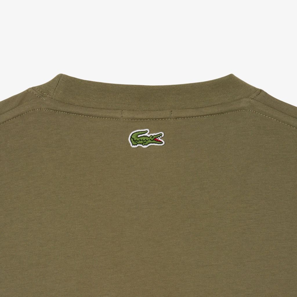 Áo Thun Lacoste Unisex Chất Liệu Cotton Họa Tiết In