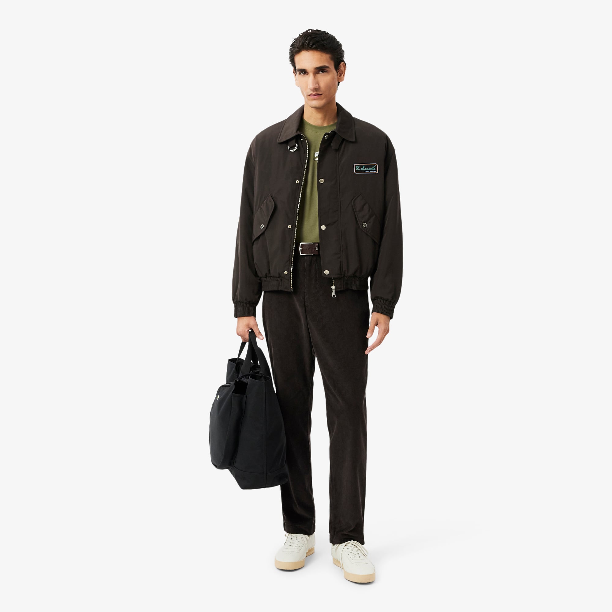 Áo Thun Lacoste Unisex Chất Liệu Cotton Họa Tiết In