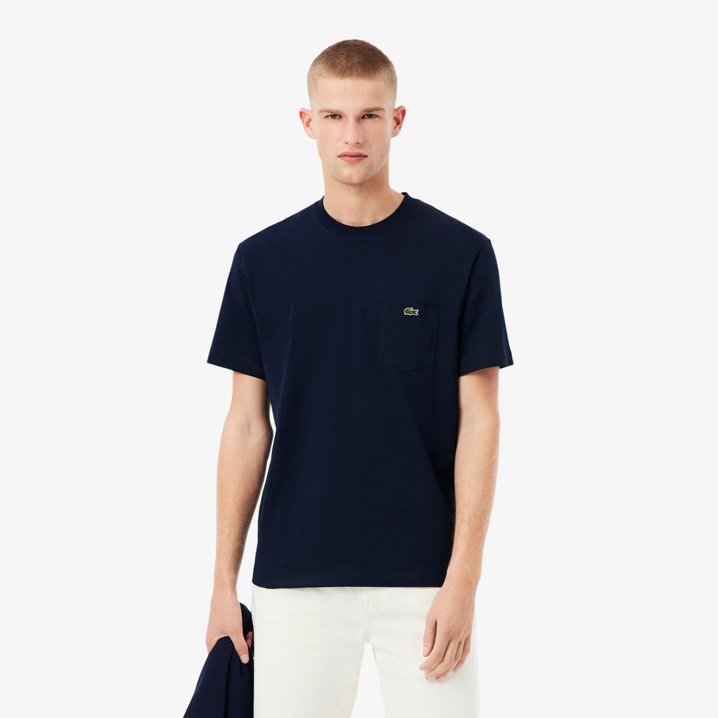 Áo Thun Lacoste Nam Chất Liệu Cotton Có Túi Ngực