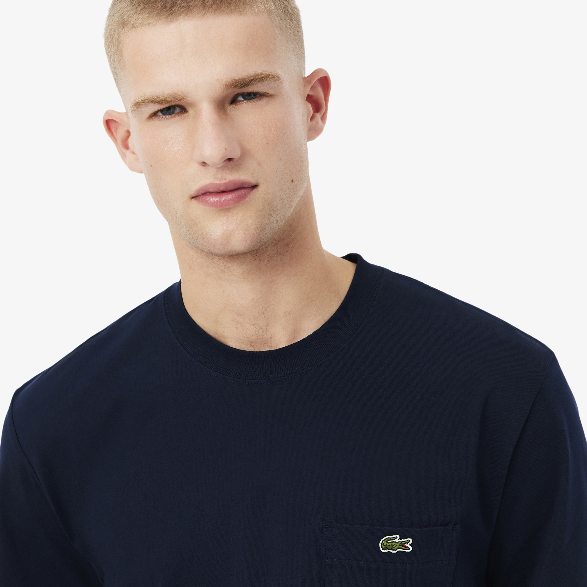Áo Thun Lacoste Nam Chất Liệu Cotton Có Túi Ngực