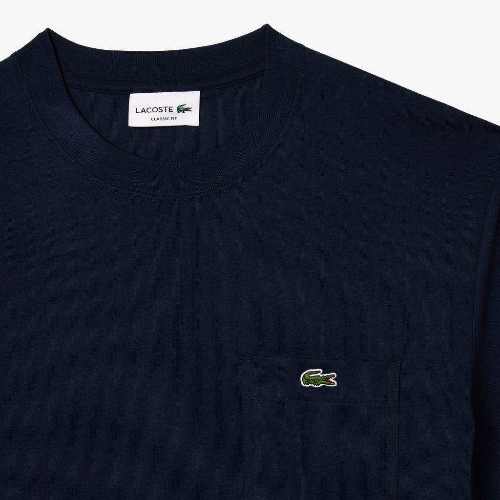 Áo Thun Lacoste Nam Chất Liệu Cotton Có Túi Ngực