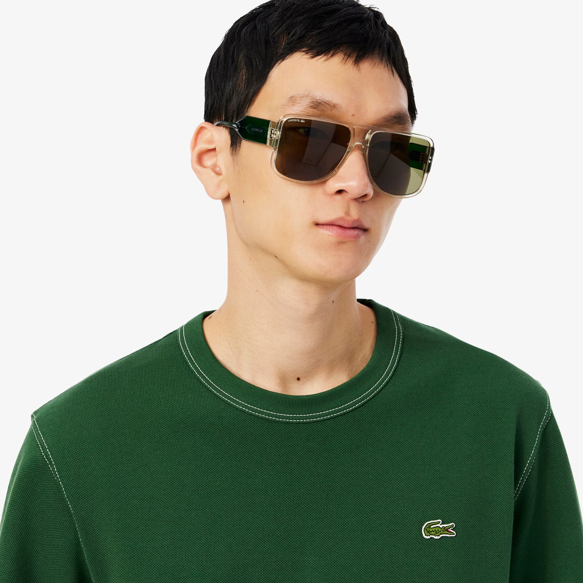 Áo Thun Lacoste Nam Dáng Cổ Điển Piqué Dày Dặn