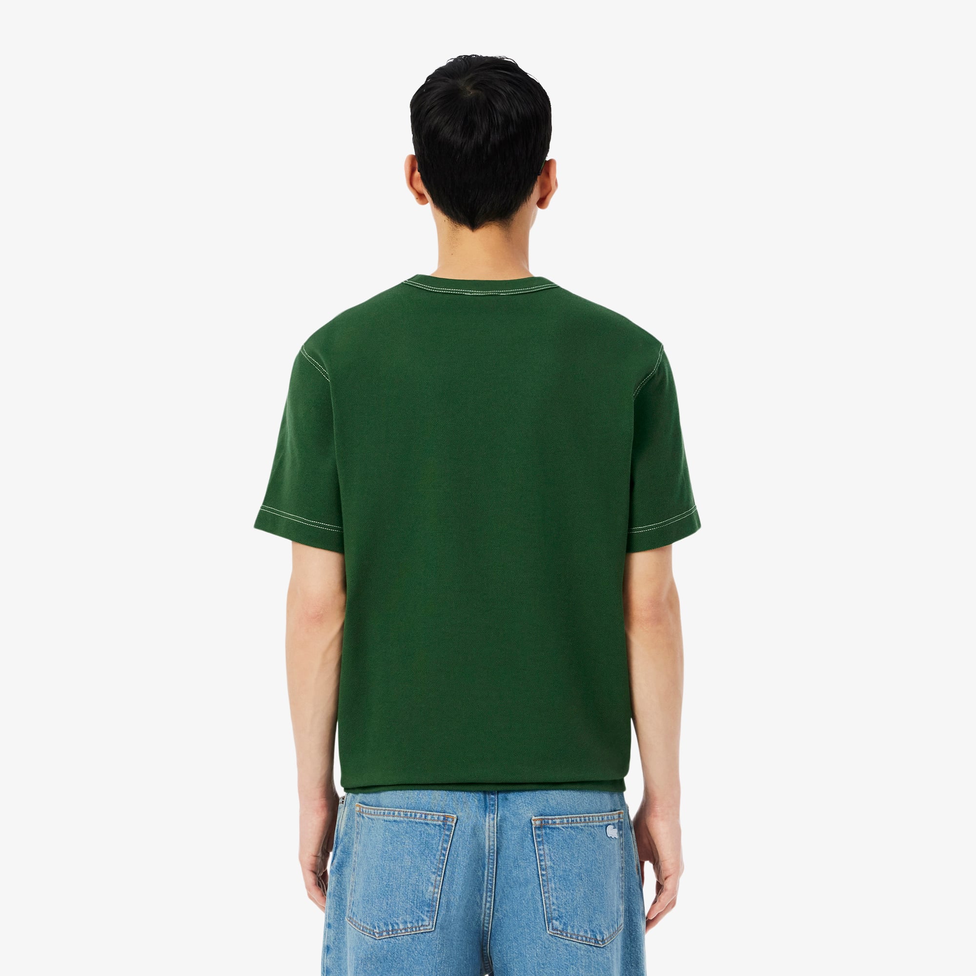 Áo Thun Lacoste Nam Dáng Cổ Điển Piqué Dày Dặn