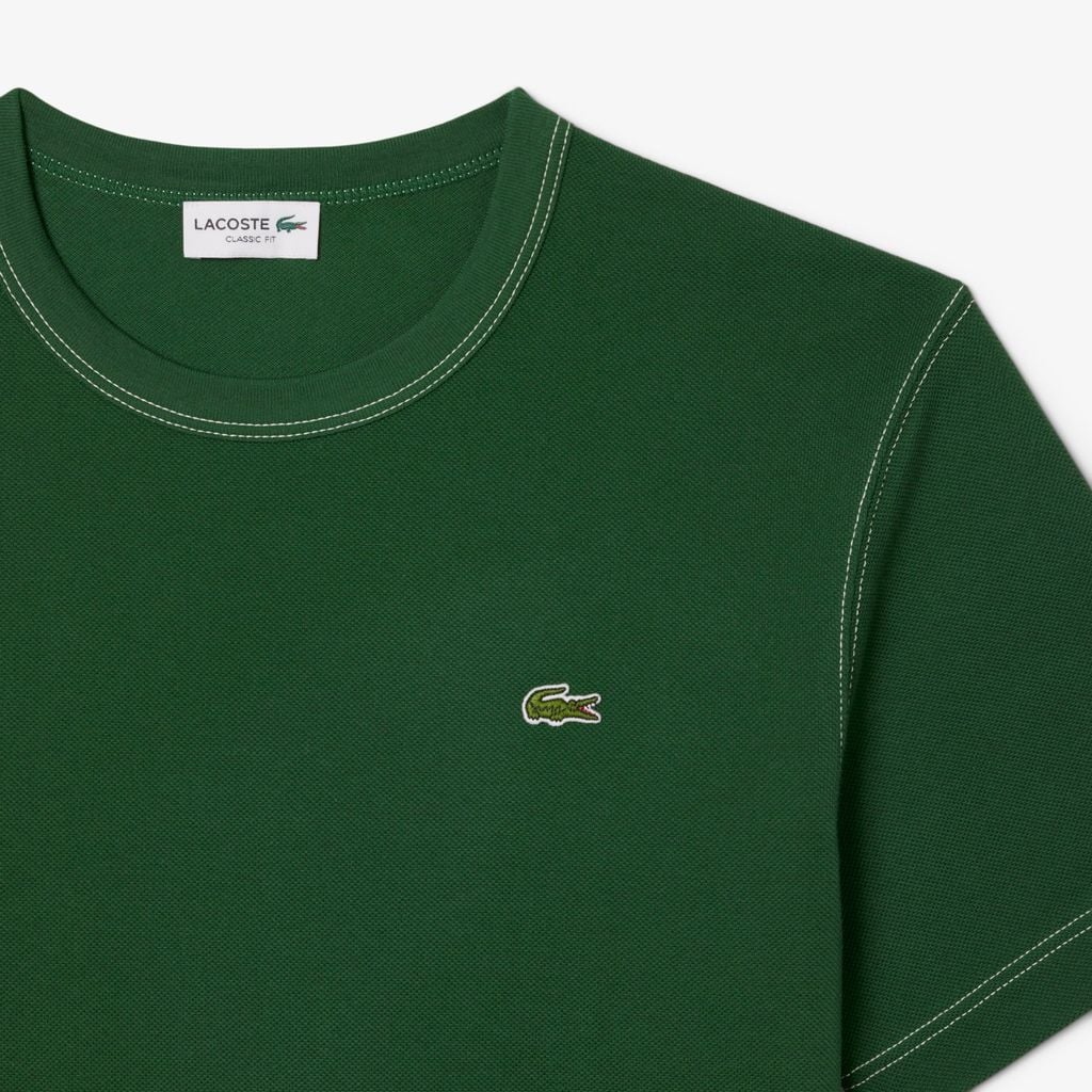 Áo Thun Lacoste Nam Dáng Cổ Điển Piqué Dày Dặn