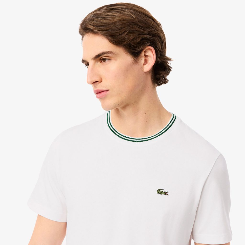 Áo Thun Lacoste Nam Dáng Suông Có Cổ Dệt Gân