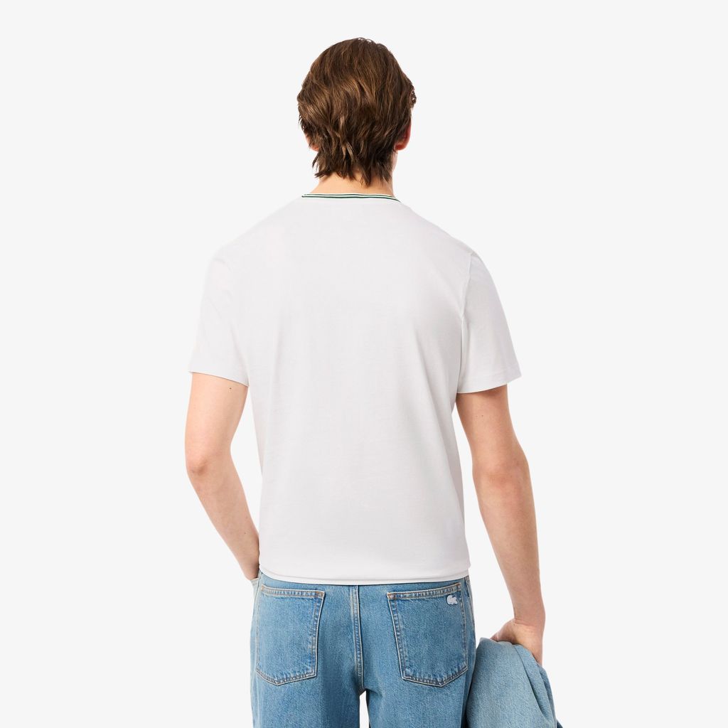 Áo Thun Lacoste Nam Dáng Suông Có Cổ Dệt Gân