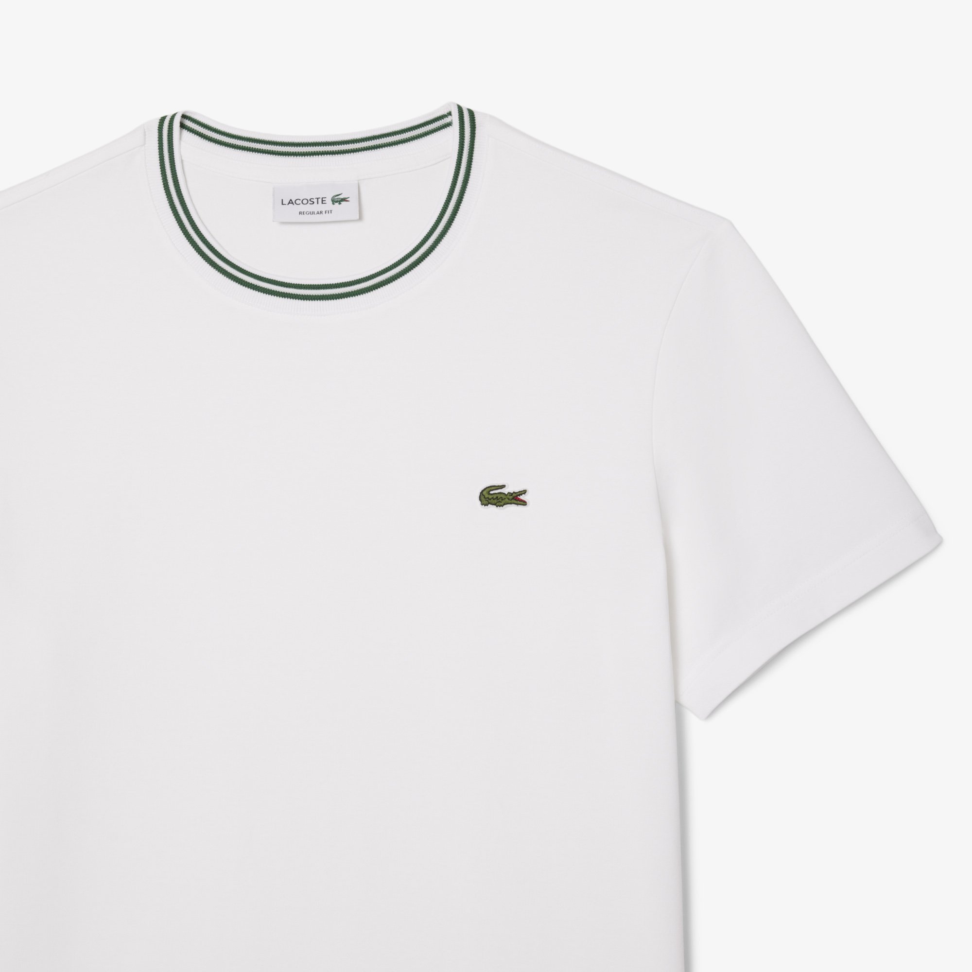 Áo Thun Lacoste Nam Dáng Suông Có Cổ Dệt Gân
