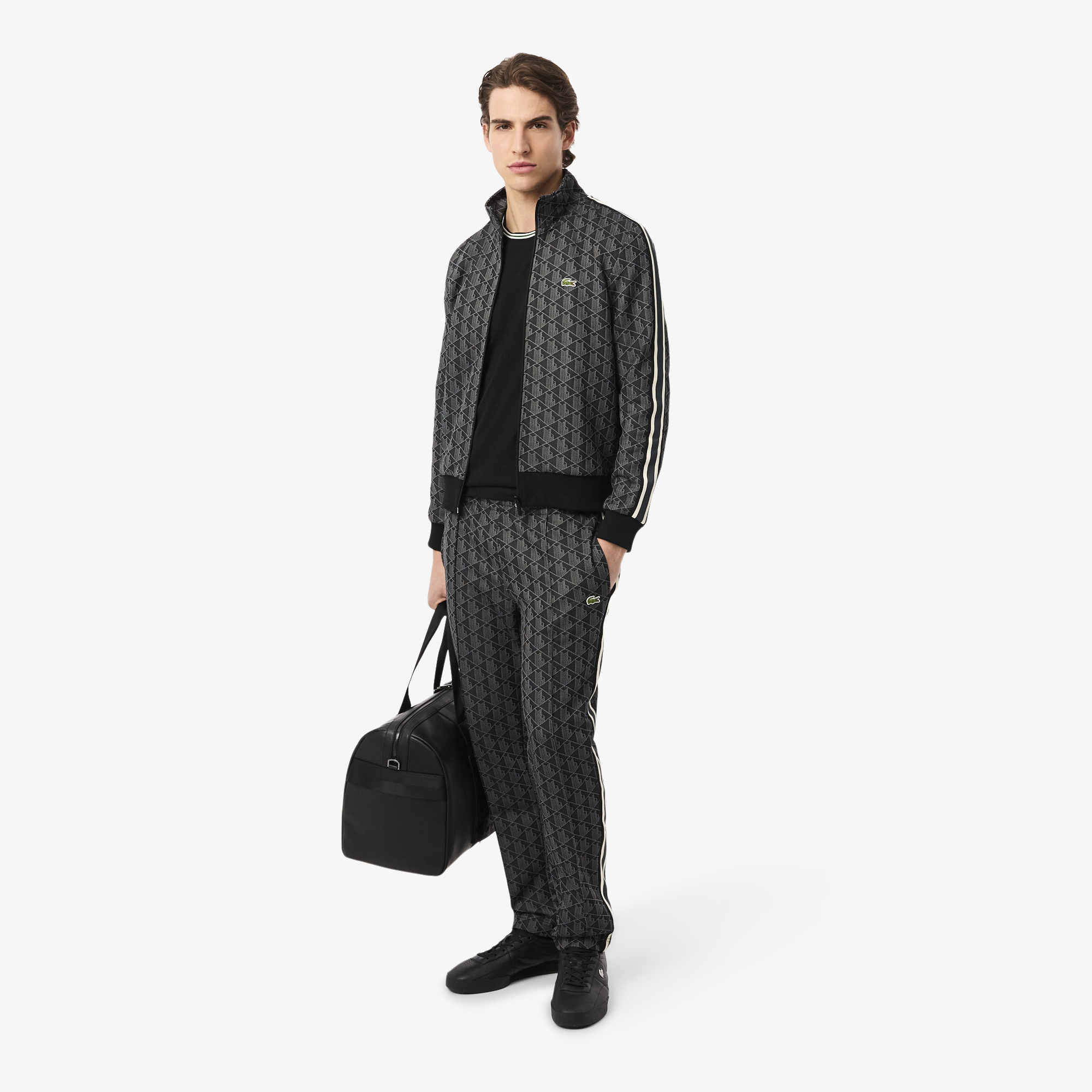 Áo Thun Lacoste Nam Dáng Suông Có Cổ Dệt Gân