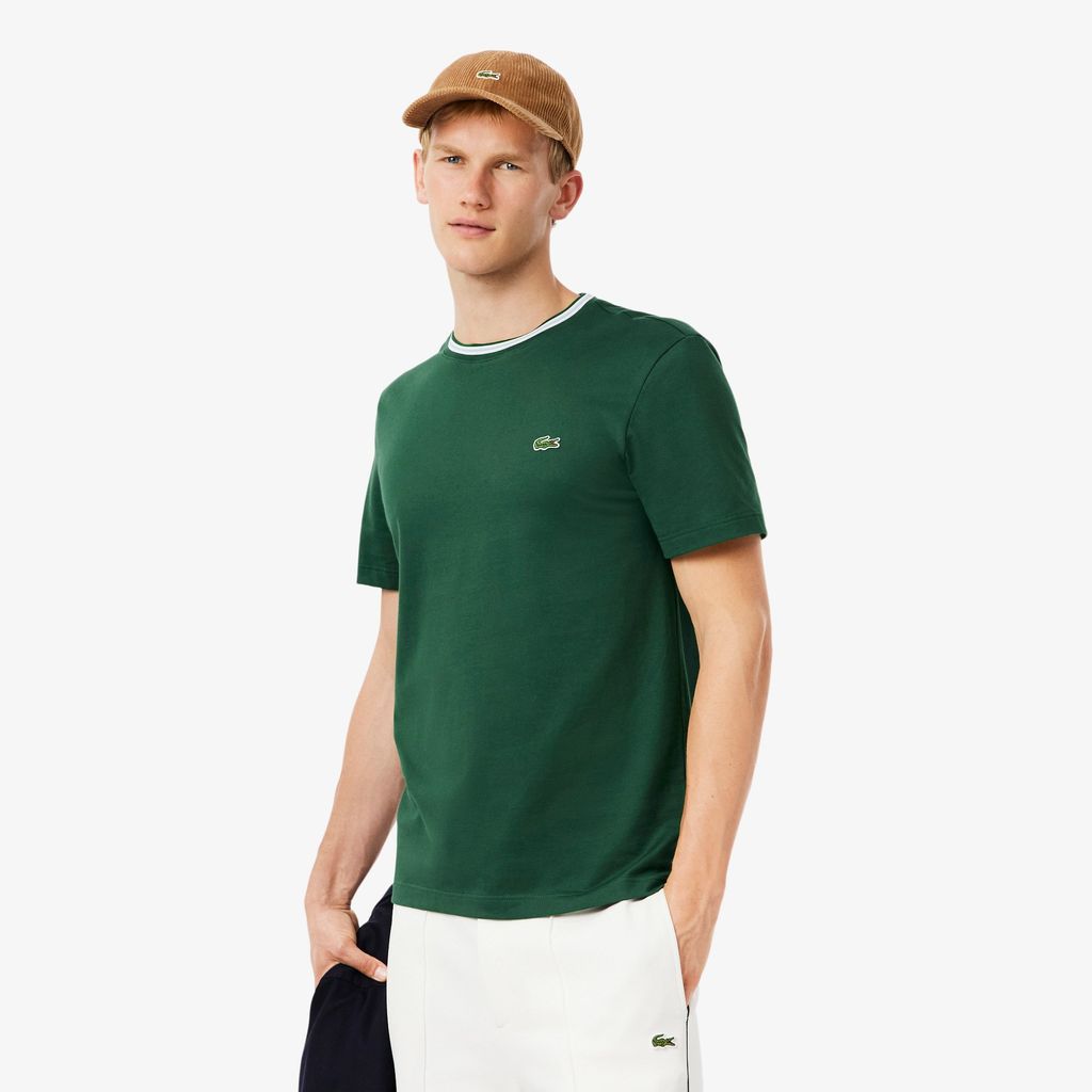 Áo Thun Lacoste Nam Dáng Suông Có Cổ Dệt Gân