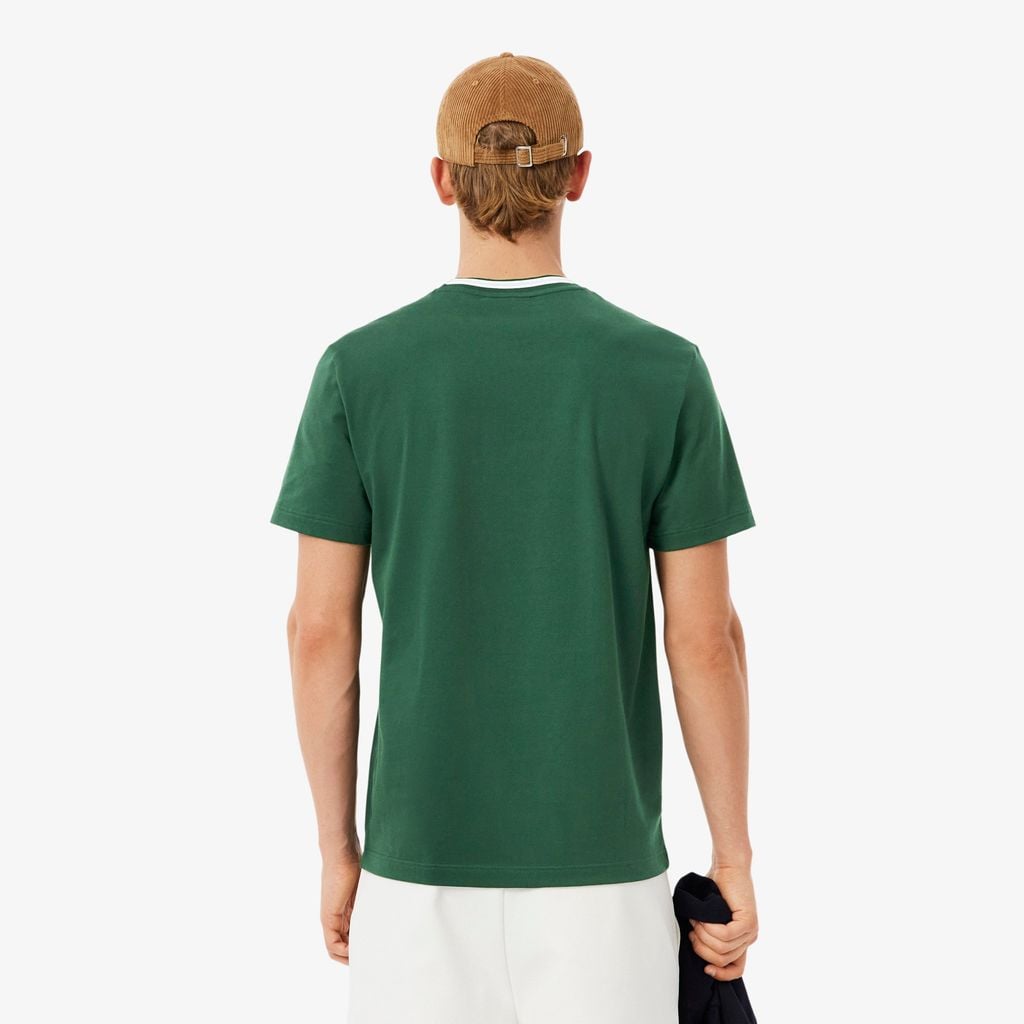 Áo Thun Lacoste Nam Dáng Suông Có Cổ Dệt Gân