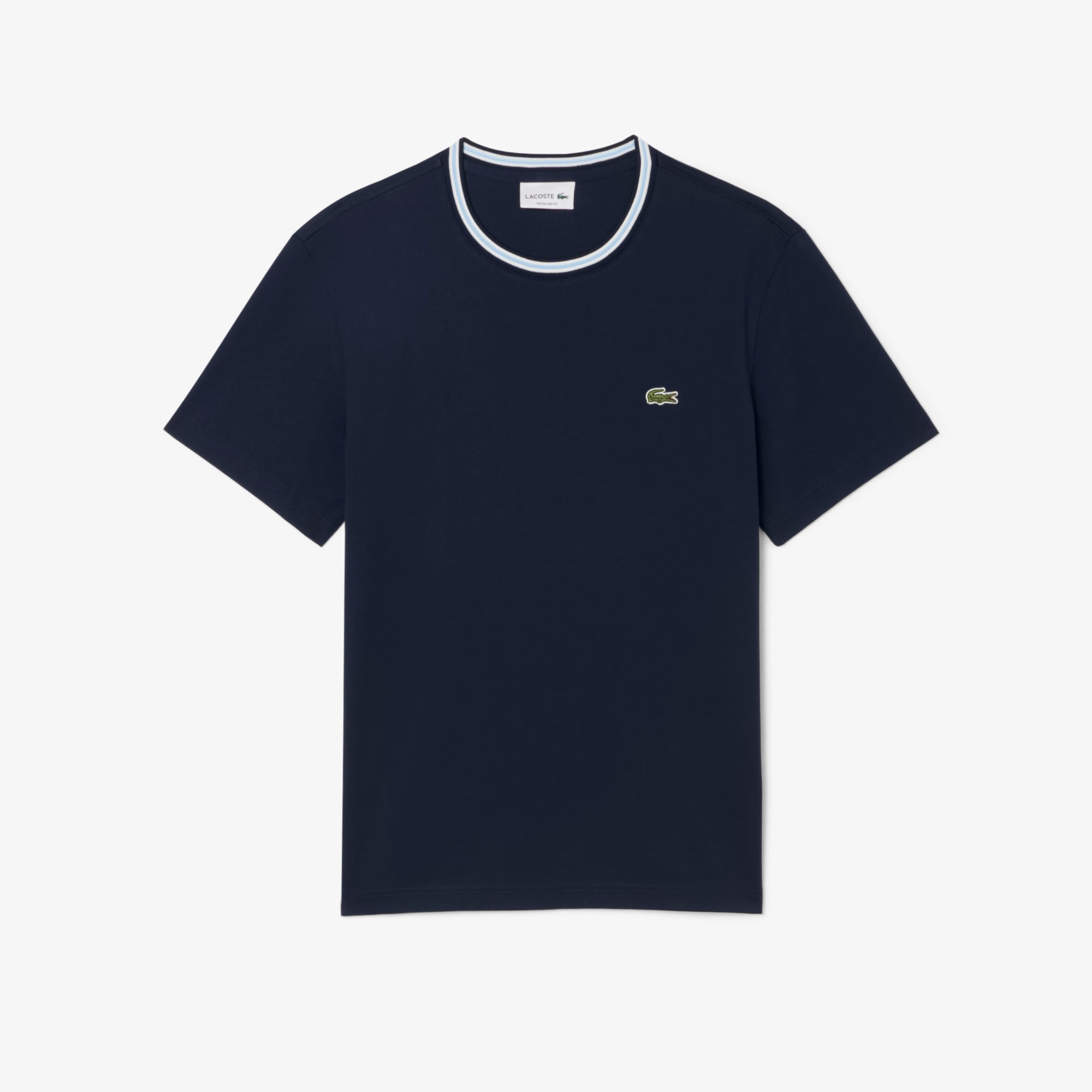 Áo Thun Lacoste Nam Dáng Suông Có Cổ Dệt Gân