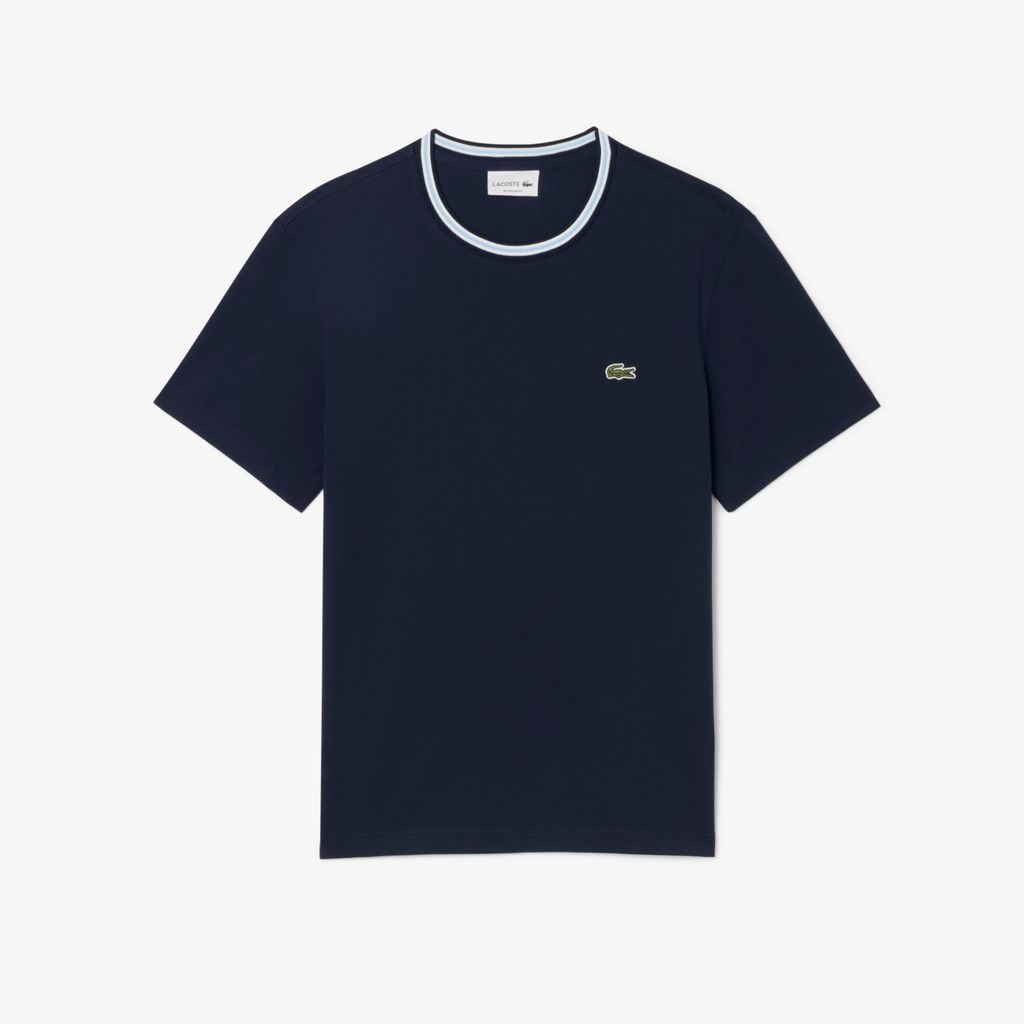 Áo Thun Lacoste Nam Dáng Suông Có Cổ Dệt Gân