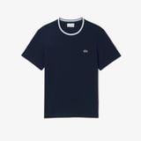 Áo Thun Lacoste Nam Dáng Suông Có Cổ Dệt Gân