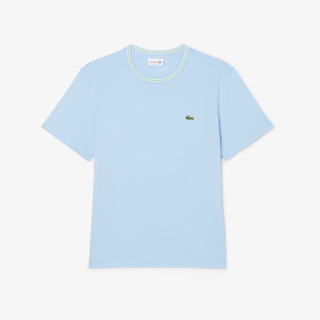 Áo Thun Lacoste Nam Dáng Suông Có Cổ Dệt Gân